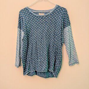 Madewell Denim Polka Dot Top